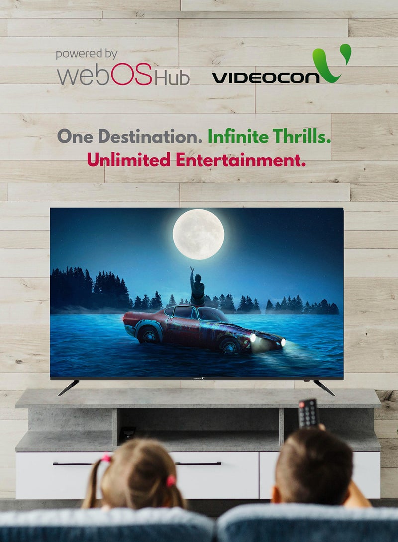 Videocon 55 Inch Edgeless 4K UHD Smart TV |WebOS Hub OS with Core AI Solution | Magic Remote | Dolby Audio | Bluetooth | Apple Airplay | DVB-T2/S2 | Free Wall Bracket – E55ELWO1100 E55ELWO1100 Black - Image 4