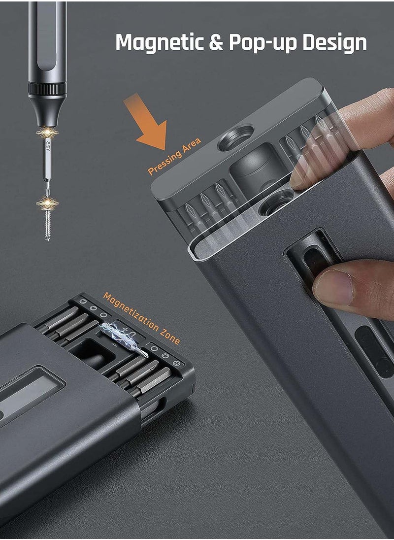 Generic Mini Electric Screwdriver 50 in 1 Electric Screwdriver Kit with 48 Magnetic Bits Precision Screwdriver Cordless Repair Tool with Tweezers and Pry Bar  - Image 2