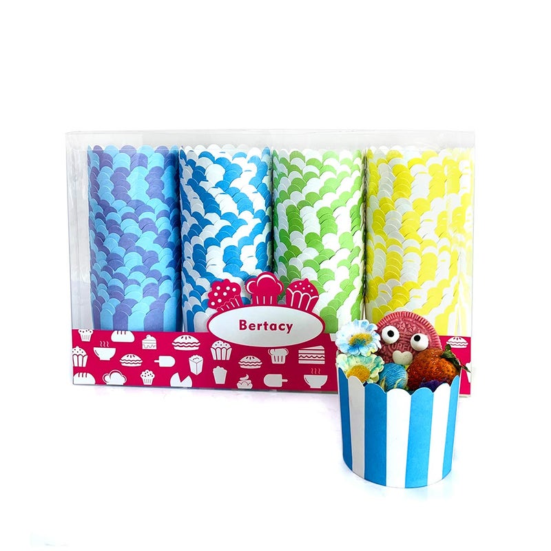 Bertacy Quality Cupcake Baking Cups Disposable Cake Baking Cup Cupcake Muffin Fit Home Party(100pcs) - Image 1