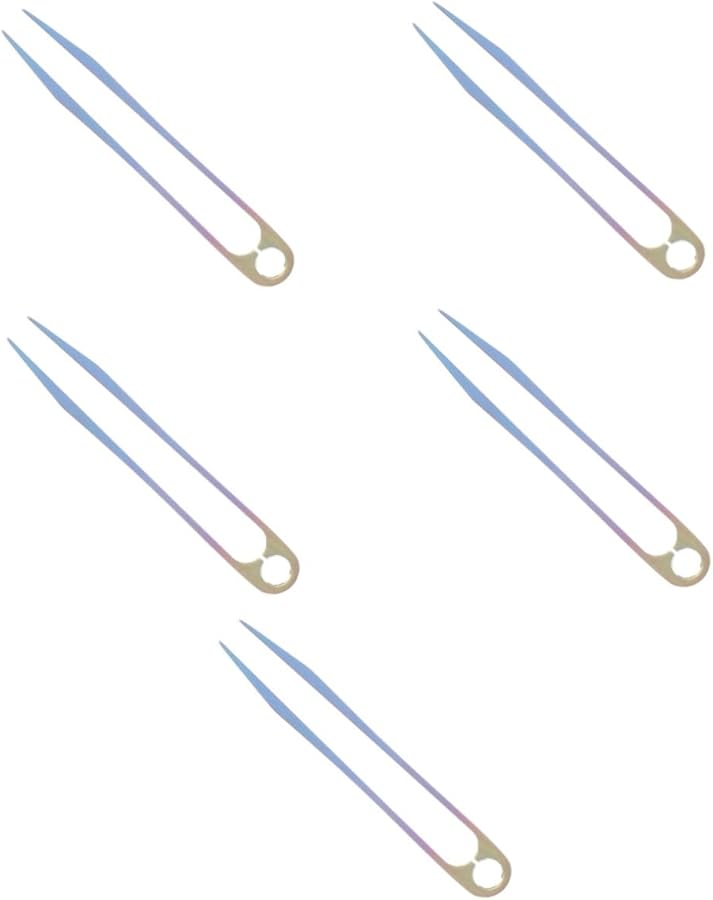 5 Pack Titanium Alloy Tweezers Mini Tool Set For Camping And Precision Tasks - Image 1