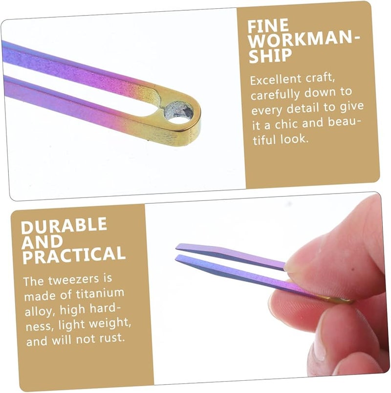 5 Pack Titanium Alloy Tweezers Mini Tool Set For Camping And Precision Tasks - Image 5