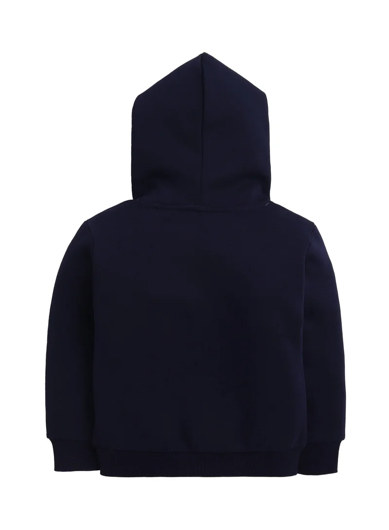victor and jane Girls “Every Moment Counts” Fleece Hoodie – Navy