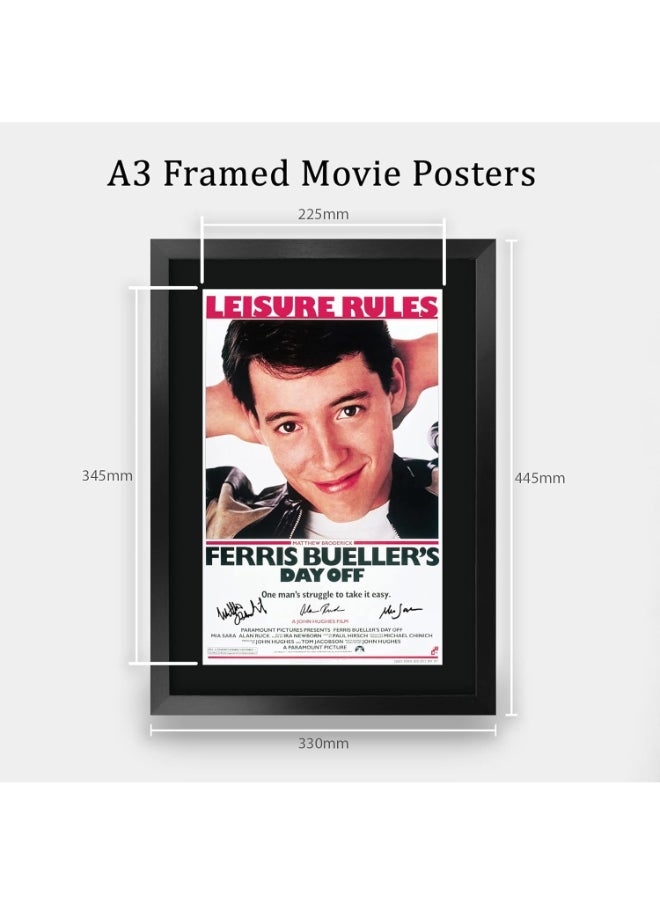 HWC Trading HWC Trading Ferris Bueller's Day Off Matthew Broderick Gifts Printed Signed Autograph Picture for Movie Memorabilia Fans - 16" x 12" Framed  - Image 2