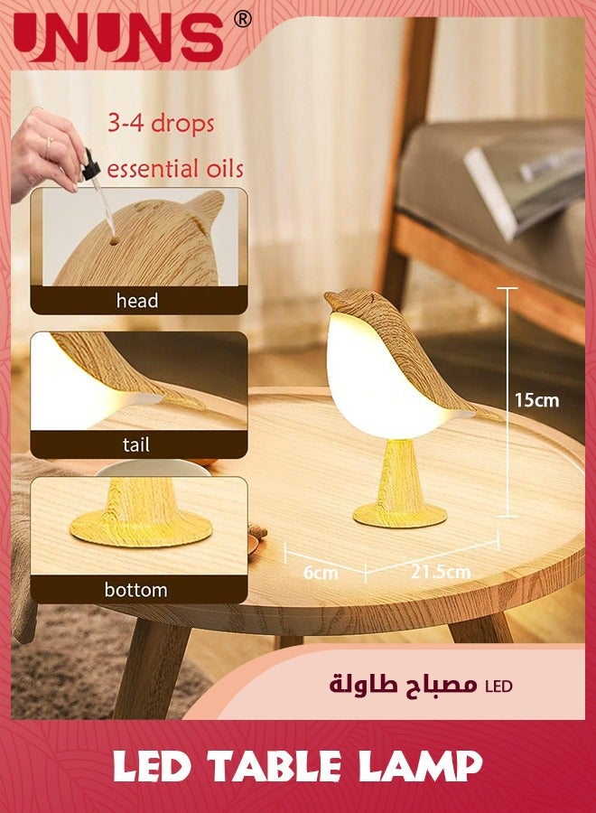 يو إن يو إن أس Small Bird Touch Lamp,Dimmable and Cordless Bird Night Light with Touch Dimmer,3 Level Brightness Nightstand Lamps,Rechargered Desk Lamp for Bedroom, Office, College Dorm Room - Image 5