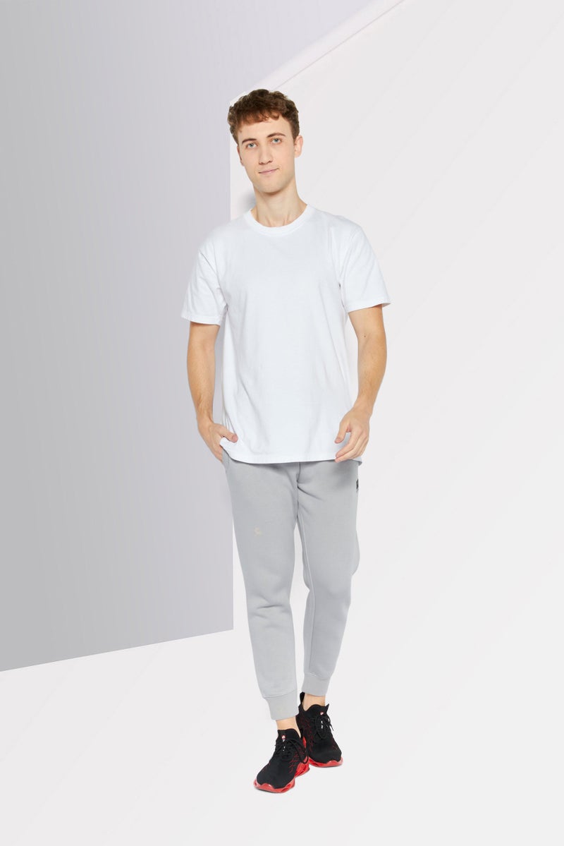 DKNY Sport Men Sportswear Fit Brand Logo Walking Jogger Pants, Light Grey - Image 2