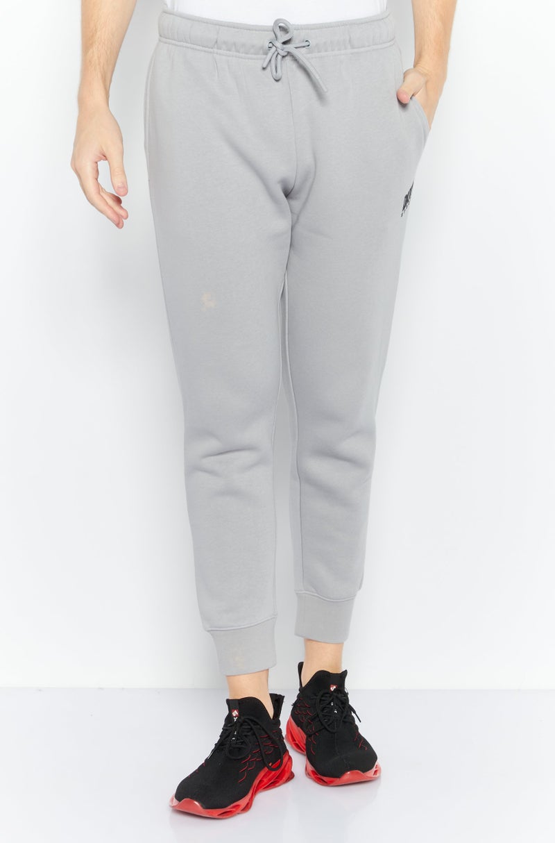 DKNY Sport Men Sportswear Fit Brand Logo Walking Jogger Pants, Light Grey - Image 1