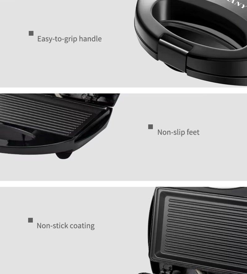 Dessini Regina KC040 Electric Sandwich Grill And Panini Maker With Non-Stick Plates - Image 4