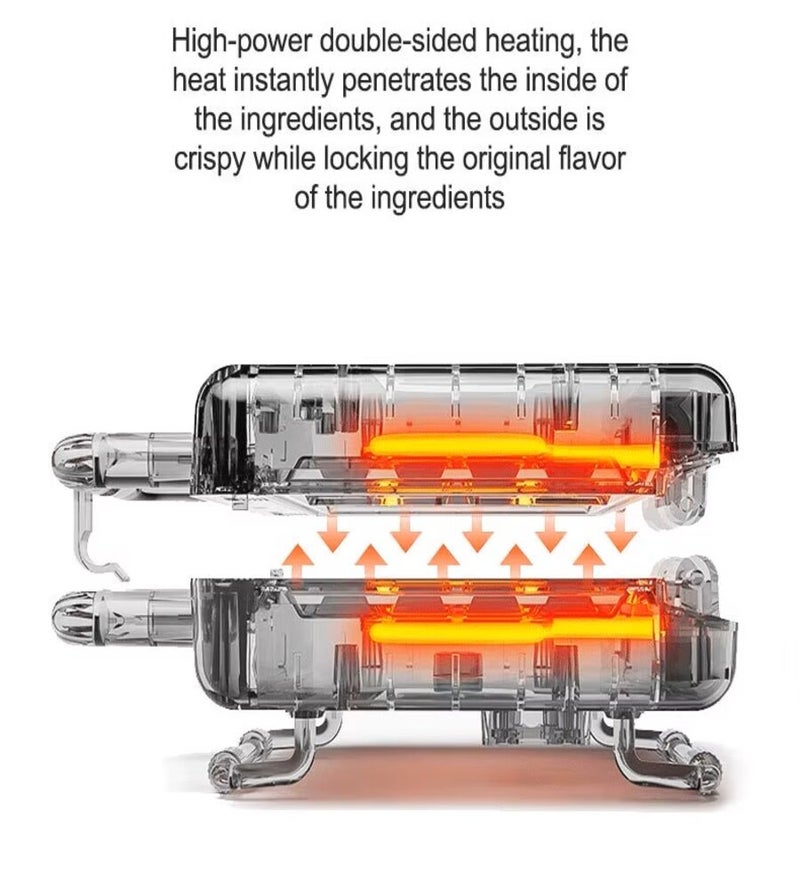 Dessini Regina KC040 Electric Sandwich Grill And Panini Maker With Non-Stick Plates - Image 5