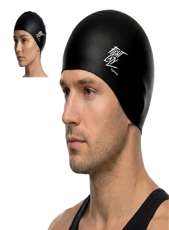Lifelong Swimming Cap for Men & Women- Swim Hair Caps for Short Hair - Waterproof Head Cover Cap - Silicone Hair Cover Cap for Adults - Swimming Pool Cap - Easy Fit - Swimming Accessories - Image 1