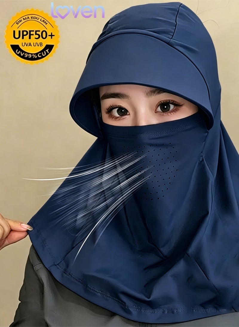 loven Women's Sun Protection Hat Full Face Cover Neck Gaiter Summer Outdoor Hat UPF50+ Cycling Hat - Image 1