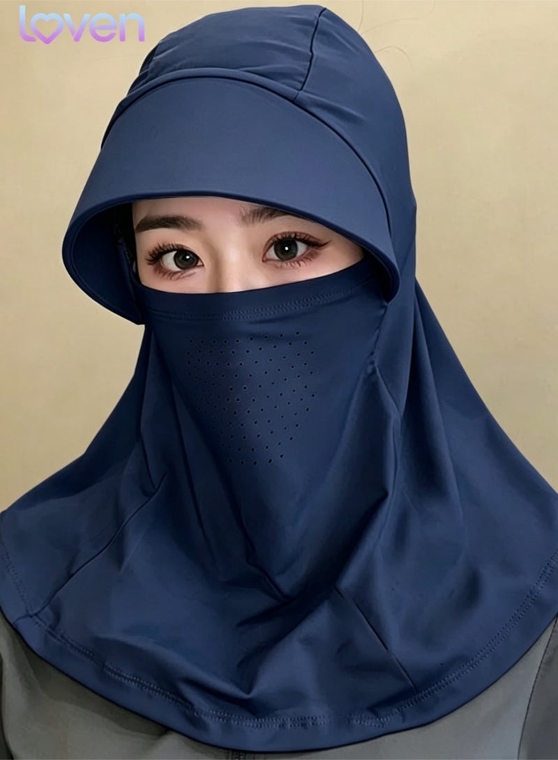 loven Women's Sun Protection Hat Full Face Cover Neck Gaiter Summer Outdoor Hat UPF50+ Cycling Hat - Image 2