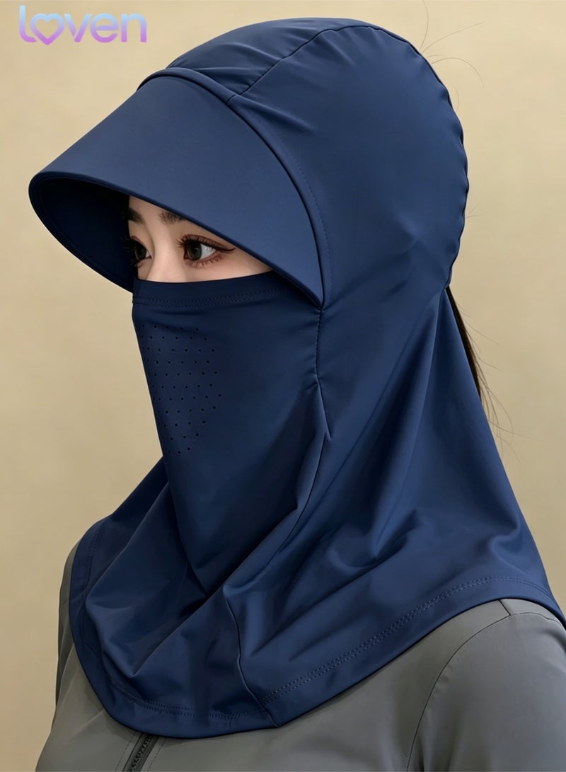 loven Women's Sun Protection Hat Full Face Cover Neck Gaiter Summer Outdoor Hat UPF50+ Cycling Hat - Image 3
