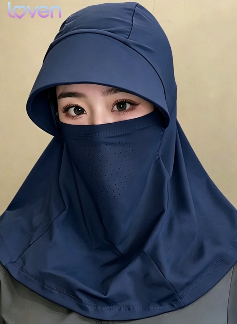 loven Women's Sun Protection Hat Full Face Cover Neck Gaiter Summer Outdoor Hat UPF50+ Cycling Hat - Image 4