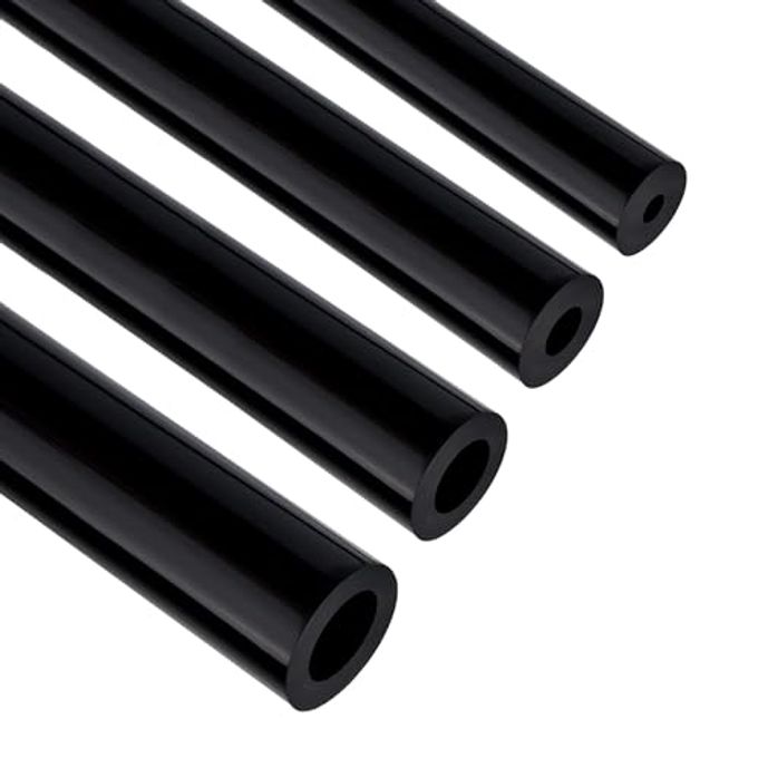 EVIL ENERGY 5/32 1/4 5/16 3/8 Silicone Vacuum Tubing Hose Line Kit 5FT 4PCS 130PSI Max Pressure Black (4mm 6mm 8mm 10mm)