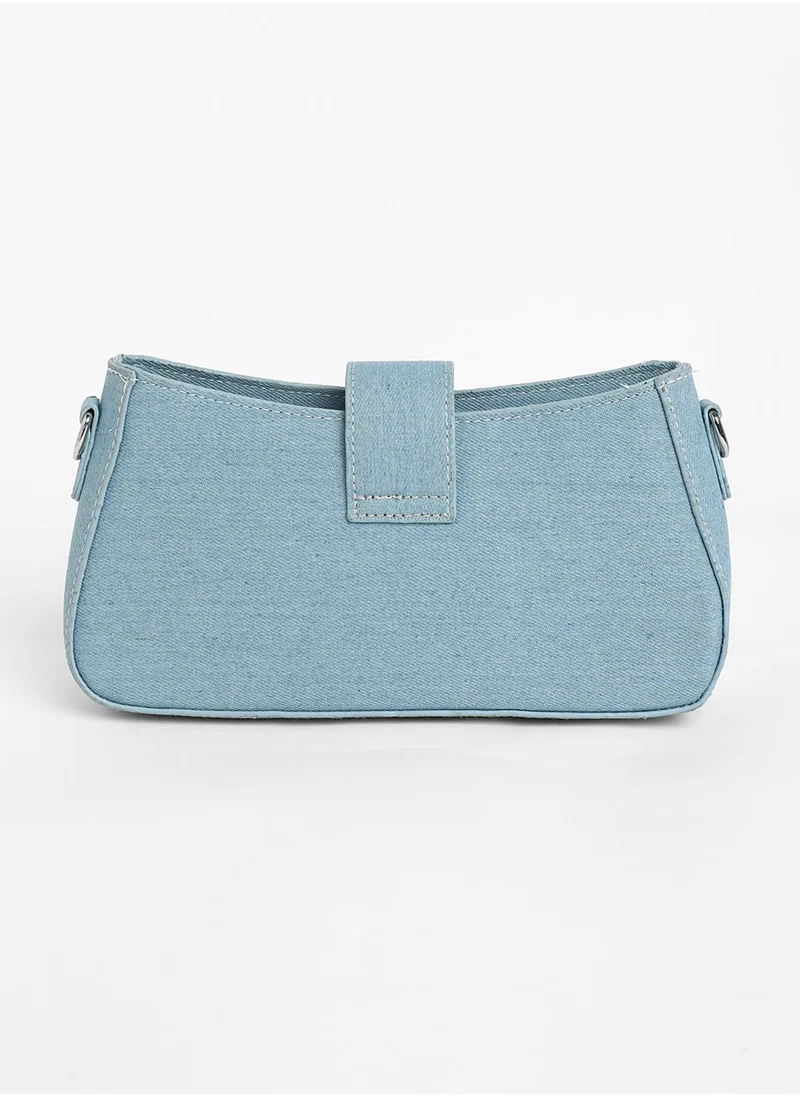 Haute Sauce The Denim Shoulder Bag - Light Blue