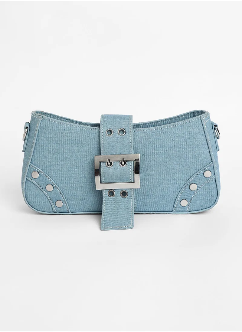 Haute Sauce The Denim Shoulder Bag - Light Blue