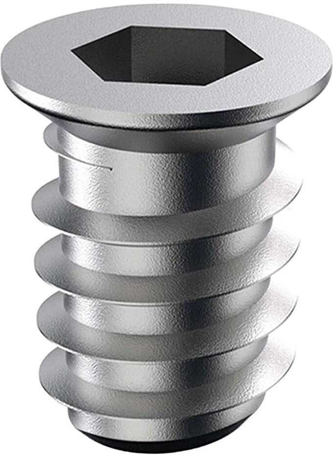 Glaswen Metal Straight Threaded Dowel Wood Dowel M6 8X16 Teeth Zinc Furniture Connection Unit Joining (50 Pieces)  - Image 5