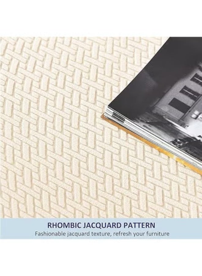 Single/multi-person chaise longue sofa protector Elastic sofa rail chaise longue cover Soft furniture protector with elastic chair cover T-jacquard pattern - Image 2