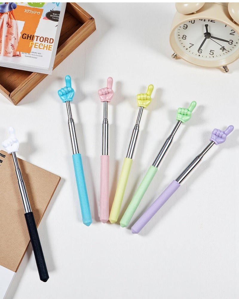 NOKOGMT 6PCS Finger Pointer Stick for Classroom â€“ Extendable Teacher Pointer Stick and Pointer Finger Tool â€“ Colorful Hand Pointer Stick for Presentationsâ€“Telescopic Pointer Stickâ€“Classroom Essentials - Image 3