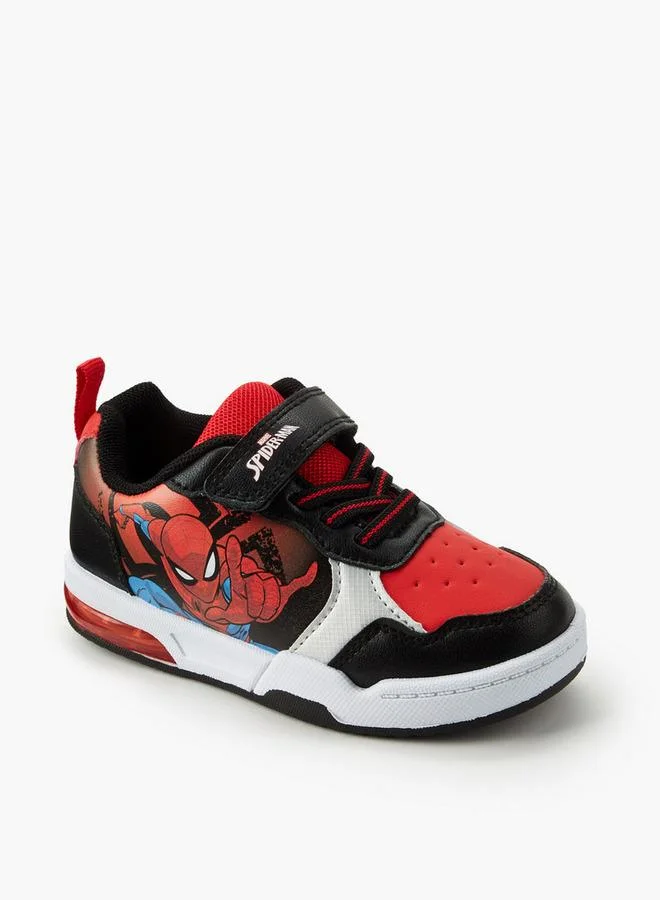 مارفل Boys Spider-Man Print Light-Up Ankle School Sneakers