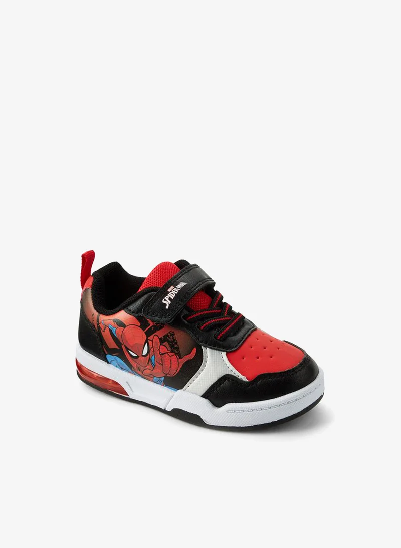 Marvel Boys Spider-Man Print Light-Up Ankle School Sneakers