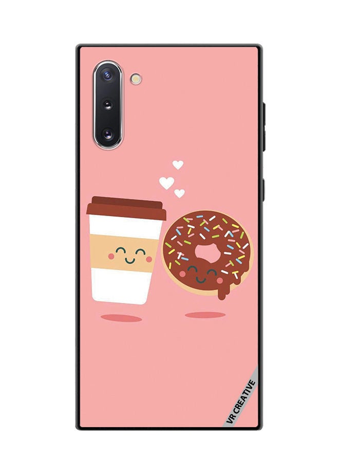 VR CREATIVE Protective Case Cover For Samsung Galaxy Note10 5G Donut And Coffee Design Multicolour - Image 1