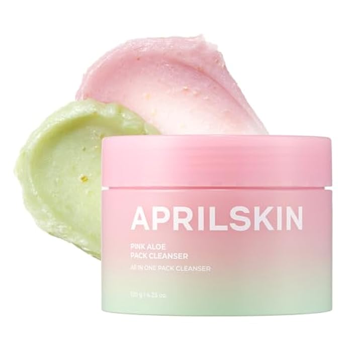 APRILSKIN Pink Aloe Facial Polish Cleanser | Gentle Exfoliation with Mungbean & Soybean Scrub | Removes Waterproof Makeup & Sunscreen | Non-Comedogenic Cleanser for All Skin Types | Korean Skincare - Image 1