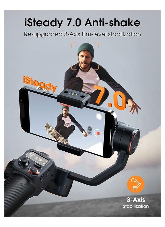 hohem - iSteady M6 Kit 3-Axis Smartphone Gimbal Stabilizer Anti-shake Phone Vlog Gimbal 360° Rotatable OLED Large Screen - Image 1
