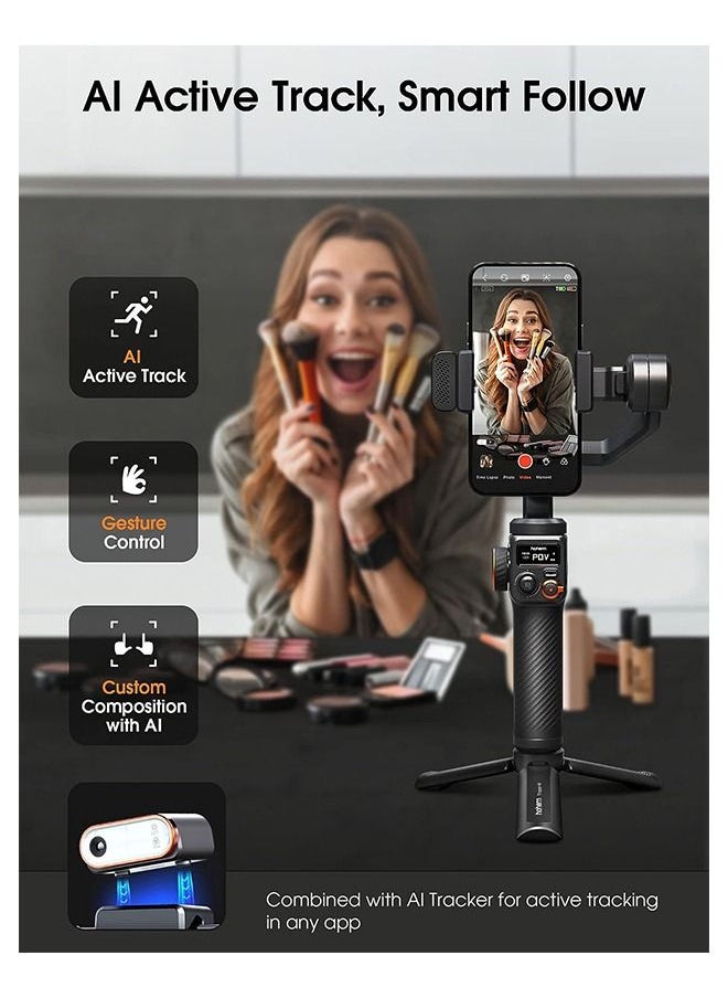 hohem - iSteady M6 Kit 3-Axis Smartphone Gimbal Stabilizer Anti-shake Phone Vlog Gimbal 360° Rotatable OLED Large Screen - Image 1