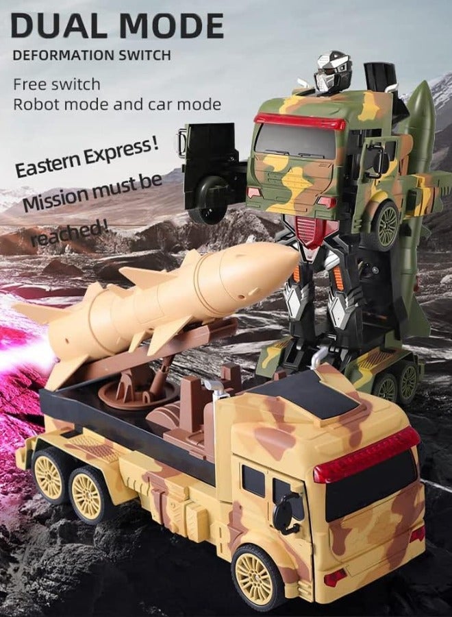 Funny Box LIGHT SPRAY MILITARY CAMOUFLAGE TRANSFORMER CAR - ASSORTED - Image 1