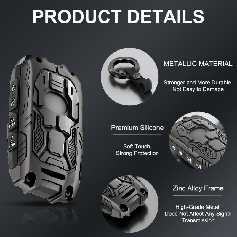 Heavy Duty Key Fob Protector: Black 4-Key, Shock-Resistant Key Fob Cover - Scratch-Proof Key Fob Case for Car Owners - Image 3