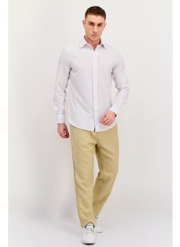 Scotch & Soda Men Modern Fit Allover Print Long Sleeve Dress Shirts, White Combo  - Image 4