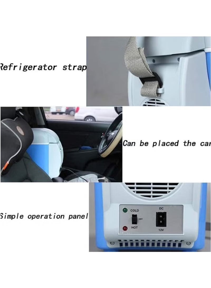 12V Compact Cooler Warmer Mini Fridge Mini Car Refrigerator Camping Fridge Electric Cool Box Cooler Warmer Travel Portable Box Freezer for Bedroom, Office, Car  - Image 4