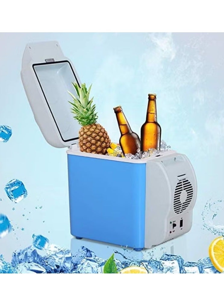 12V Compact Cooler Warmer Mini Fridge Mini Car Refrigerator Camping Fridge Electric Cool Box Cooler Warmer Travel Portable Box Freezer for Bedroom, Office, Car  - Image 1