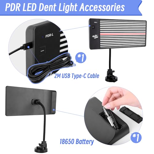 Super PDR لوحة ضوء PDR سوبر LED لوحة خط دنت PDR ضوء يعمل ببطارية USB أداة احترافية لإصلاح الدنت إضاءة إصلاح السيارات أداة انعكاس PDR إصلاح هيكل السيارة - Image 4