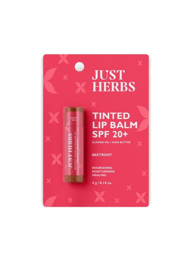 جاست هيربز مجموعة "Just Herbs" المكونة من مرطب شفاه ملون لتفتيح الشفاه الداكنة (مع عامل حماية SPF 20+) بوزن 4 جم (نكهة الكرز) ومرطب شفاه ملون لتفتيح الشفاه الداكنة (مع عامل حماية SPF 20+) بوزن 4 جم (نكهة الشمندر). - Image 3