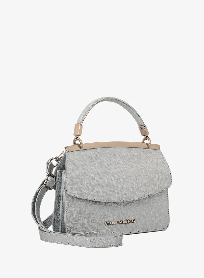Carmen Steffens Sky Blue Double-Sided Leather Bag