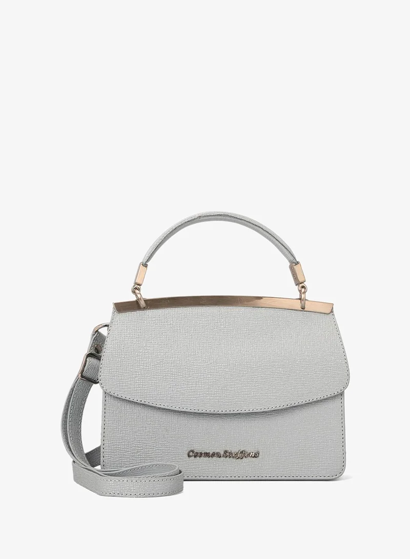 Carmen Steffens Sky Blue Double-Sided Leather Bag