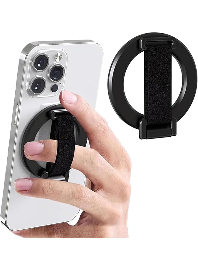 S-TOP For Magsafe Phone Grip with Finger Strap, Magnetic Ring Holder Kickstand for iPhone, Removable Magnetic Phone Grip - Image 1