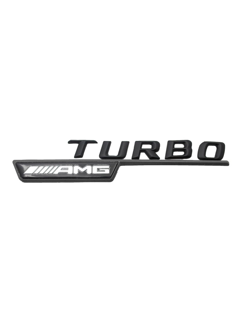 Generic Emblem Turbo Amg Metal Sticker - Black  - Image 2