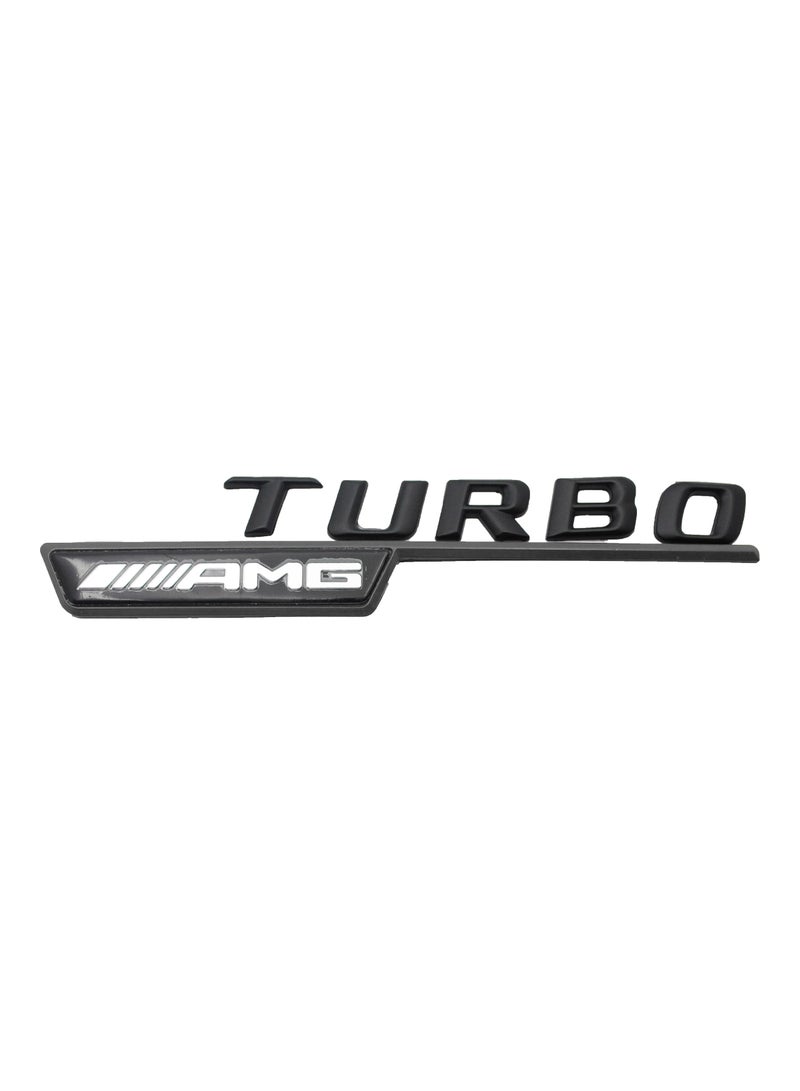 Generic Emblem Turbo Amg Metal Sticker - Black  - Image 1