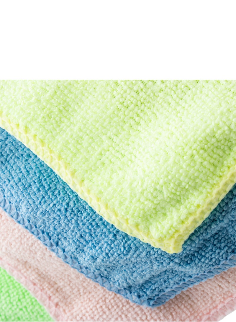 تيتيز 12 قطعة قماش ماص و ناعم من المايكروفايبر لتنظيف و التلميع المقاس 40*30 سم - Image 3