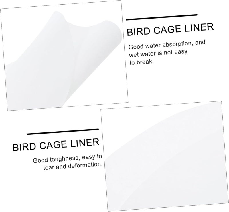 100pcs Disposable Bird Cage Liners Paper Absorbent Parrot Cage Cushions for Easy Cleanup and for Bird Owners - Image 5