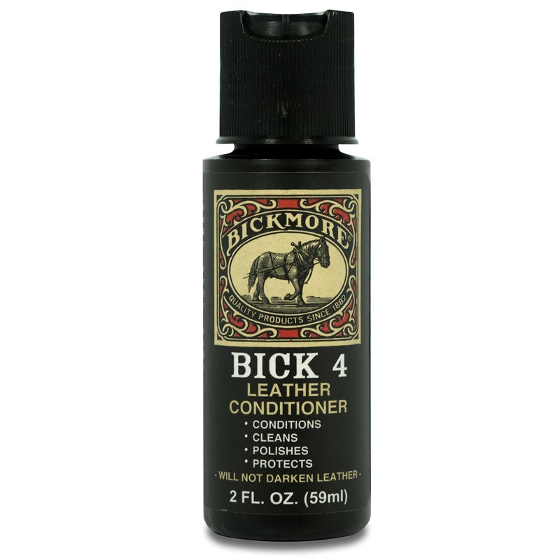 Bick 4 Leather Conditioner and Leather Cleaner 2 oz - Will Not Darken Leather - Safe of Leather Apparel, Furniture, Jackets, Shoes, Auto Interiors, Bags & All Other Leather Accessories