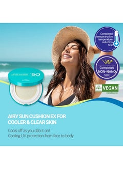 SCINIC SCINIC Enjoy All Round Airy Sun Cushion EX SPF50+PA++++0.88oz (25g) | Cooling UV Protection & Natural Tone-up From Face To Body For All Family Members | Korean Skincare  - Image 2