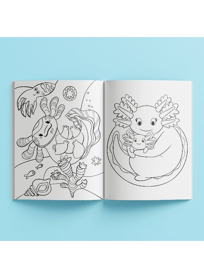 Hinkler Kaleidoscope: Amazing Axolotls Sticker & Colouring Fun Book - Image 4