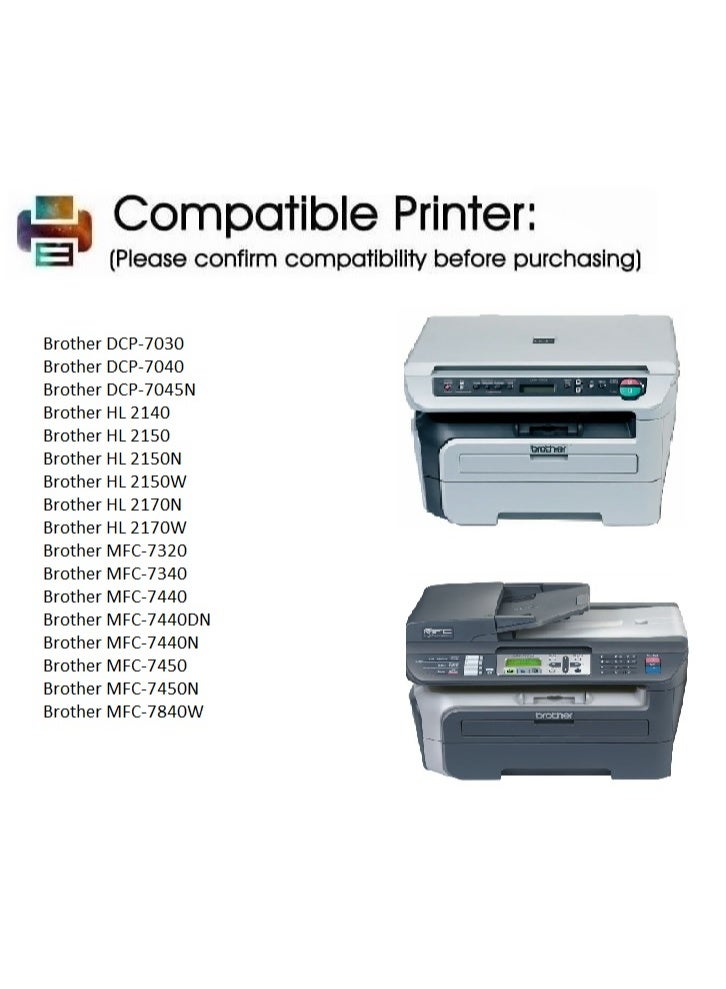 TN-2100 Black Toner Cartridge Replacement For Brother HL 2140, 2150, 2150N, 2150W, 2170W DCP 7030, DCP 7040, MFC 7340, MFC 7345N, MFC 7440N, MCF 7450, 7840W (Black) - Image 5