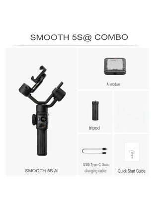 Smooth 5S Gimbal Stabilizer, Three Axis Anti Shake Phone Gimbal, Sturdy And Durable Phone Stabilizer, Mobile Phone Camera Stabilizer For Video Recording, (5S Set With Al Model) - pzsku/Z085E01509AA4139B02E7Z/45/_/1740132101/44580a48-2d67-463c-9258-d2722874f30c