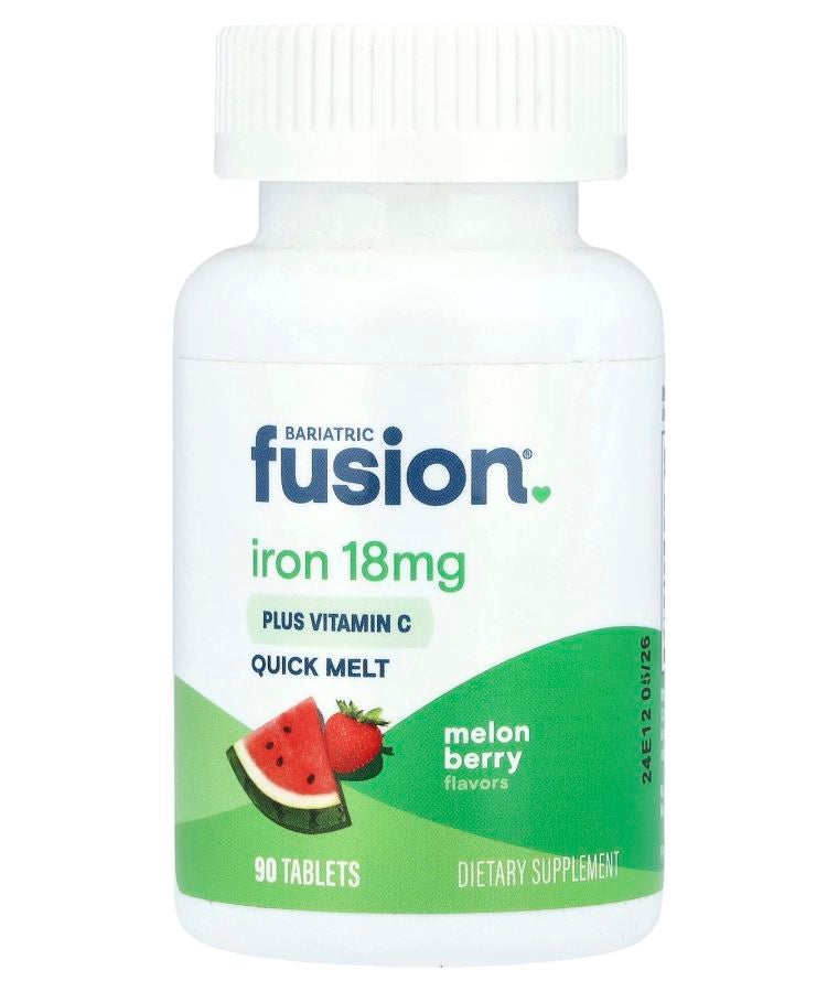 Quick Melt Iron Plus Vitamin C Melon Berry 18 mg 90 Tablets