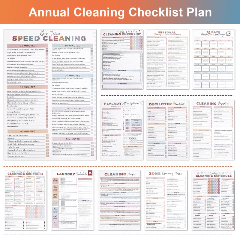 FASBET Adhd Cleaning Planner for Adults and Teens Adhd Cleaning and Organizing Planner Cleaning Schedule and Checklist Notebook List Daily Weekly Monthly for Home Chore Chart Adhd Daily Planner - Image 3
